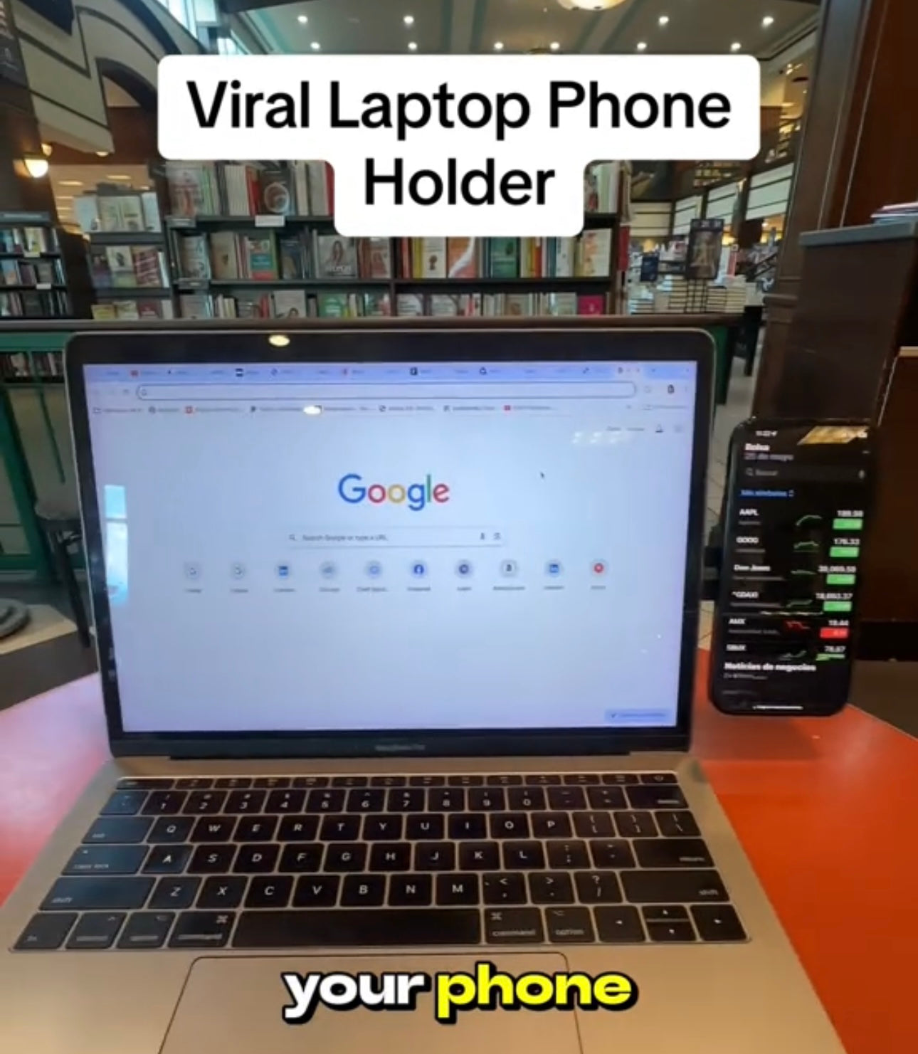 LAPTOP PHONE HOLDER®
